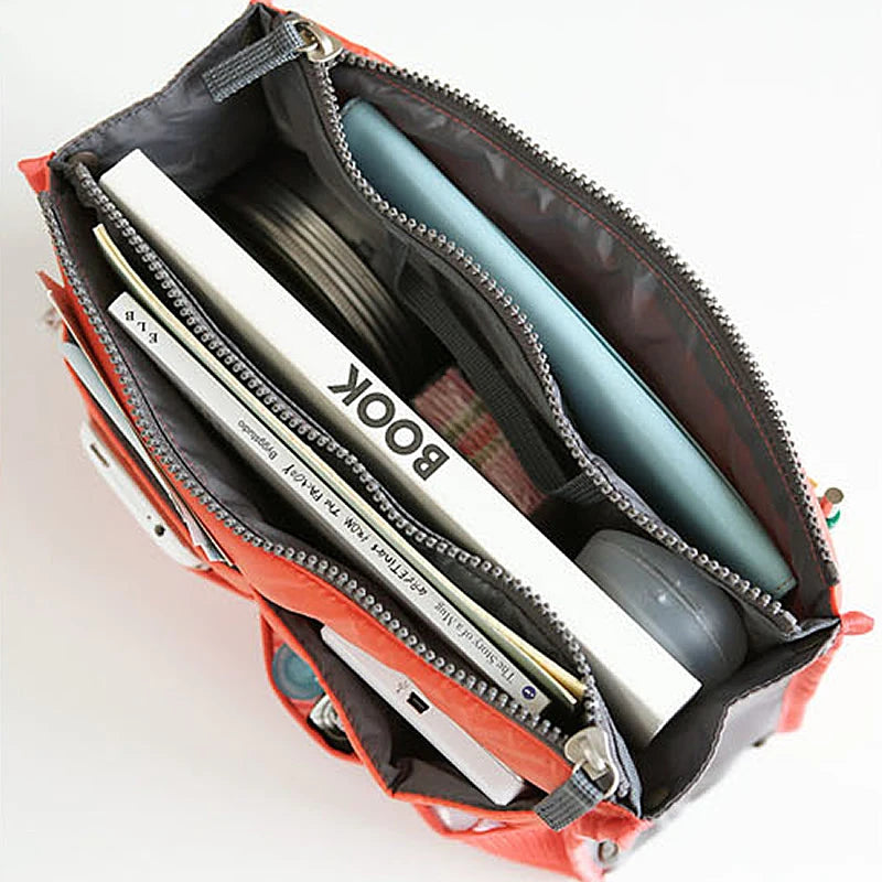 Bolsa organizadora de nailon – Neceser de viaje grande y ligero para maquillaje y cosméticos