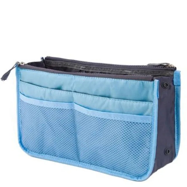 Bolsa organizadora de nailon – Neceser de viaje grande y ligero para maquillaje y cosméticos