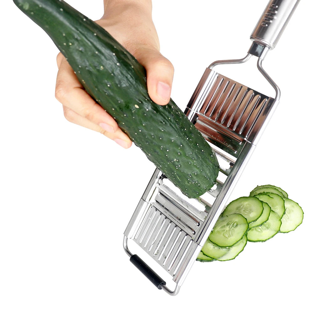 Portable Manual Vegetable Cutter – Multi-Purpose Stainless Steel Grater with Ergonomic Handle