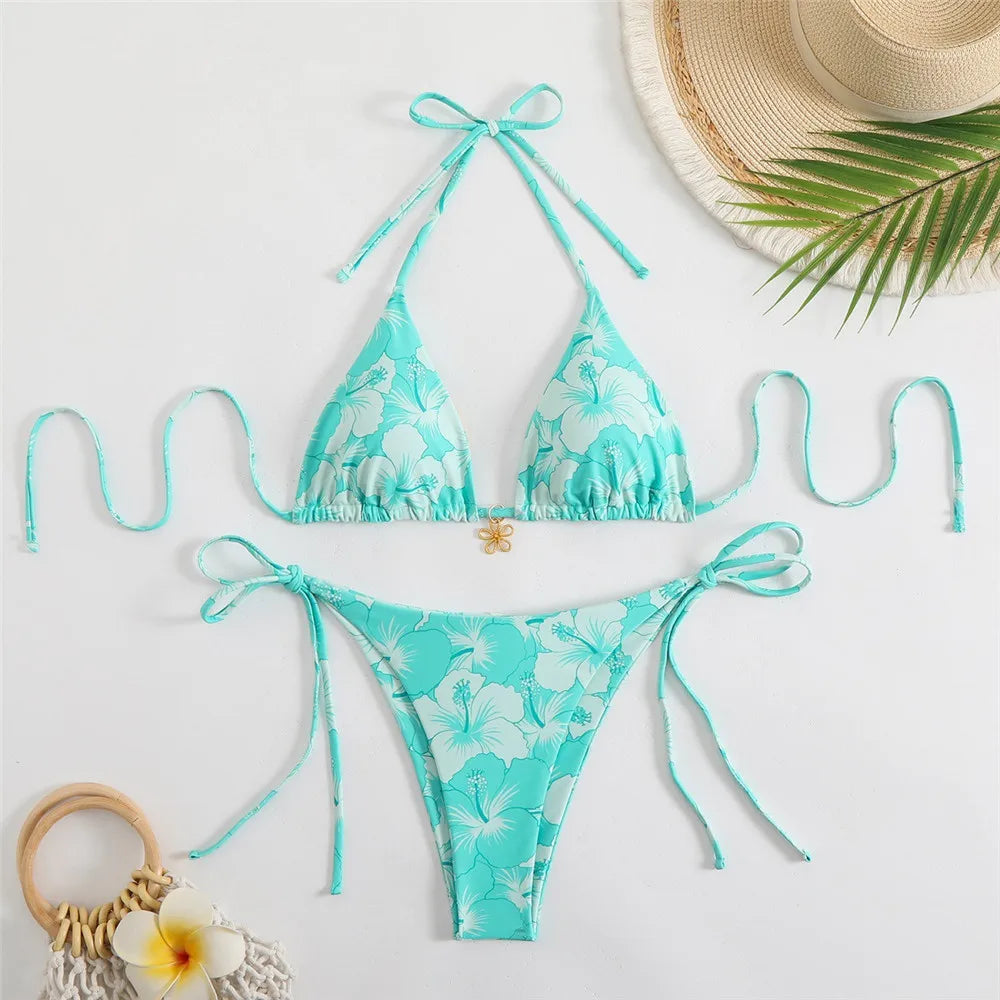 Bikini Floral-Sensualidad, estilo y ajuste perfecto