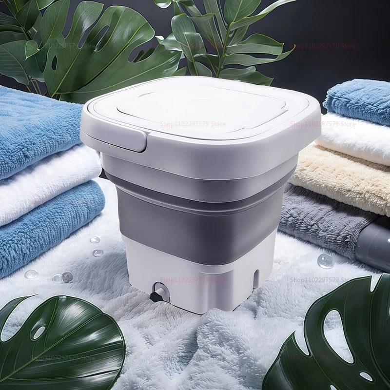 Lavadora Plegable Portátil 8L con Secador Giratorio