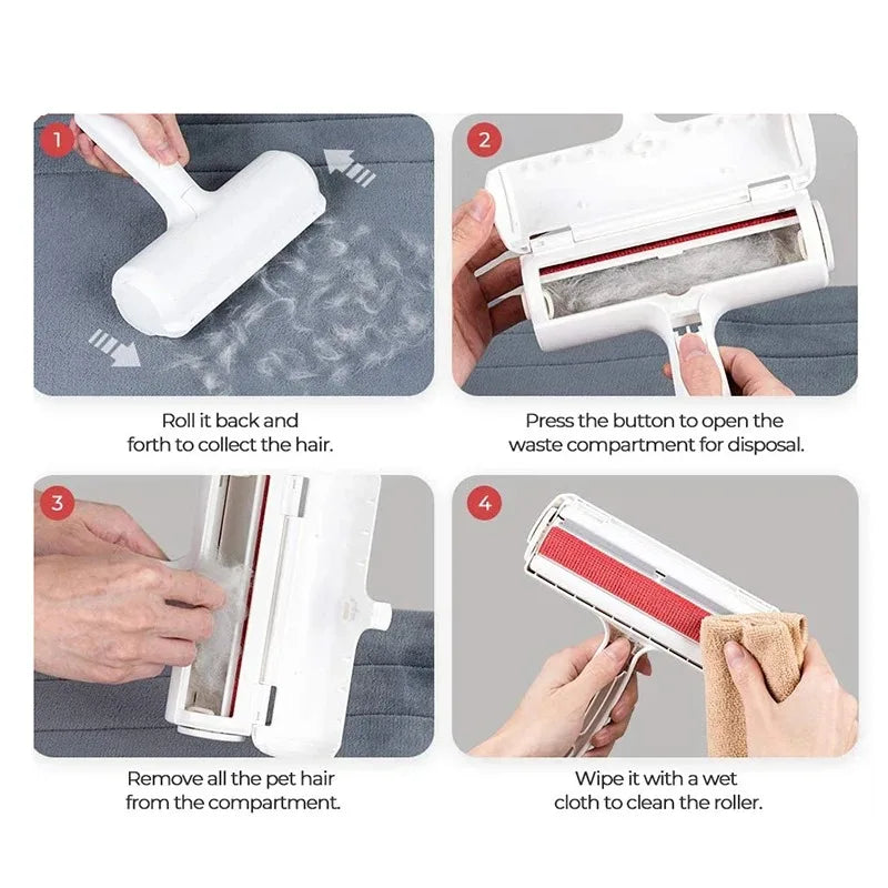 Pet Hair Remover Roller - Self-Cleaning & Reusable - Say goodbye to hair on sofas, beds, and carpets!