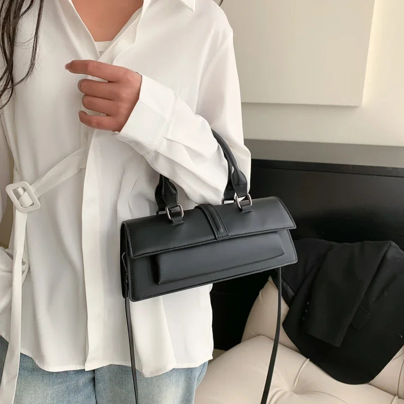 Bolso cruzado de piel sintética para mujer – Bandolera elegante con cremallera de alta calidad