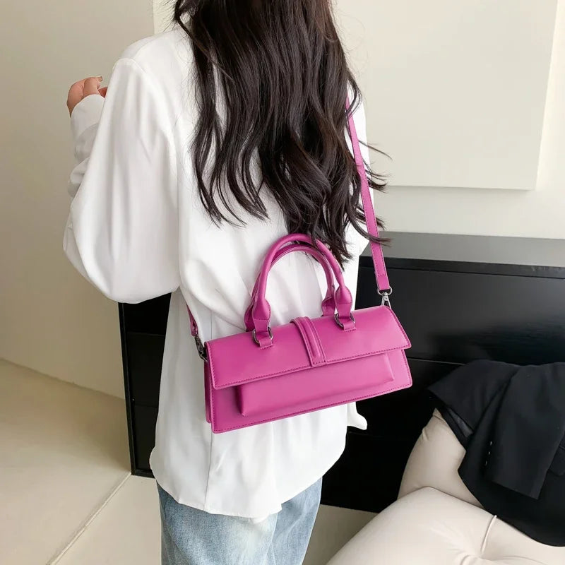 Bolso cruzado de piel sintética para mujer – Bandolera elegante con cremallera de alta calidad