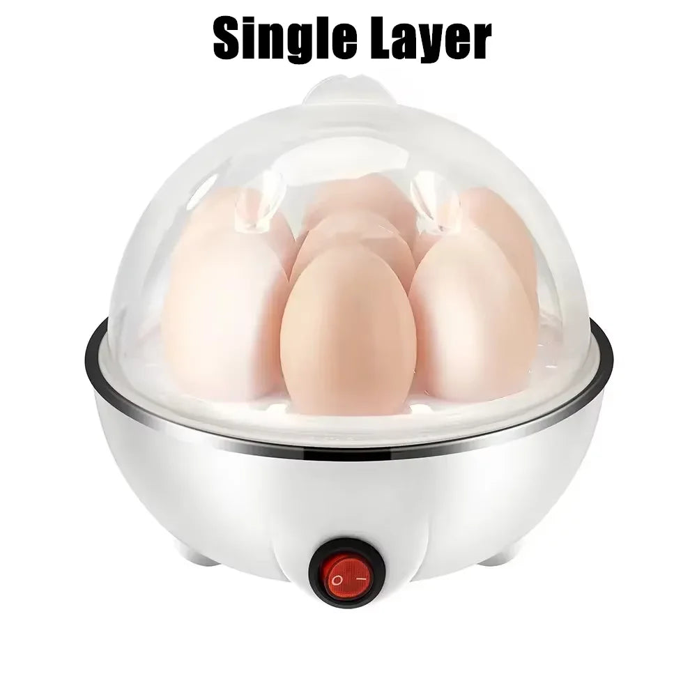 Olla Eléctrica para Huevos de 2 Niveles – 14 Huevos-Vapor Rápido con Apagado Automático