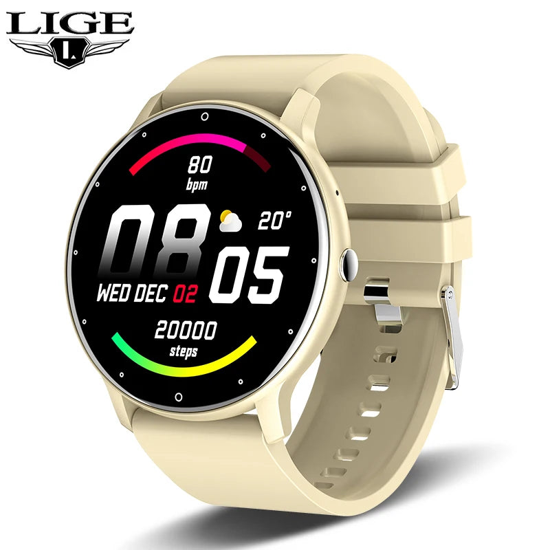 Reloj Inteligente LIGE Hombre y Mujer con Llamadas Bluetooth, Monitor de Salud, Deportivo, Pantalla Táctil, Compatible con iOS y Android, Resistente al Agua IP67