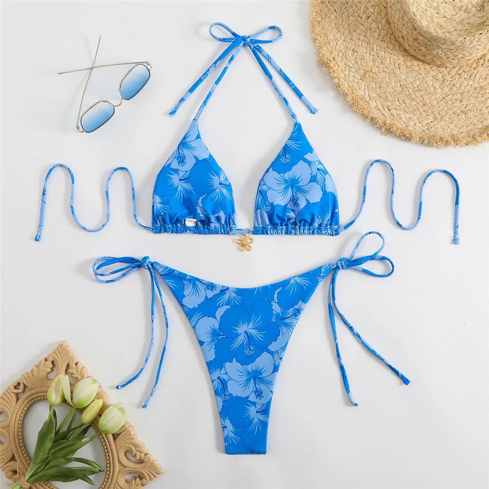 Bikini Floral-Sensualidad, estilo y ajuste perfecto