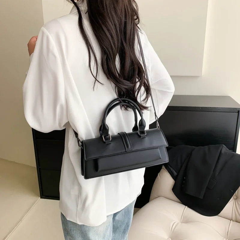 Bolso cruzado de piel sintética para mujer – Bandolera elegante con cremallera de alta calidad