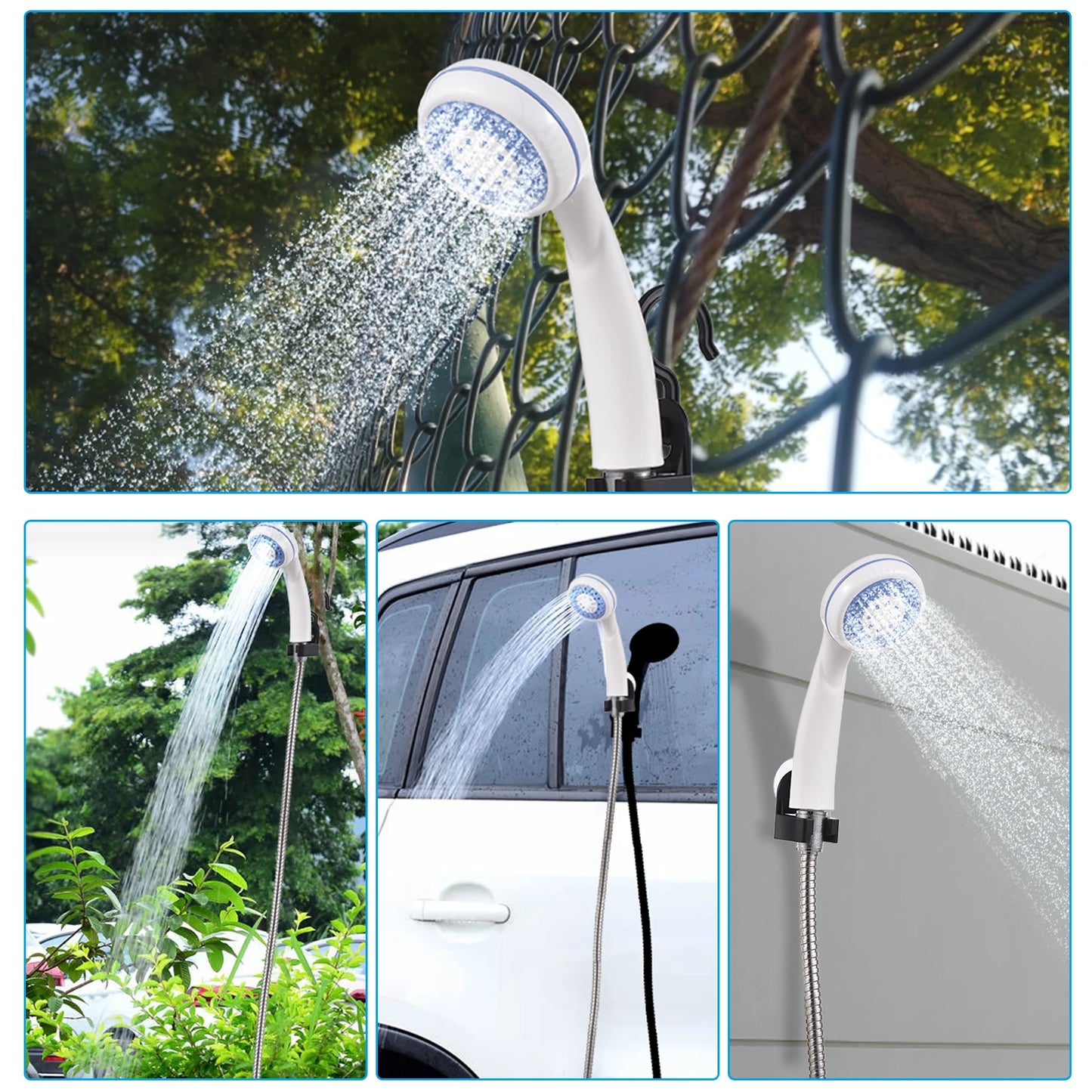 Ducha Eléctrica Portátil Recargable por USB – Bomba de Ducha para Camping, Mascotas, Lavado de Coches y Más