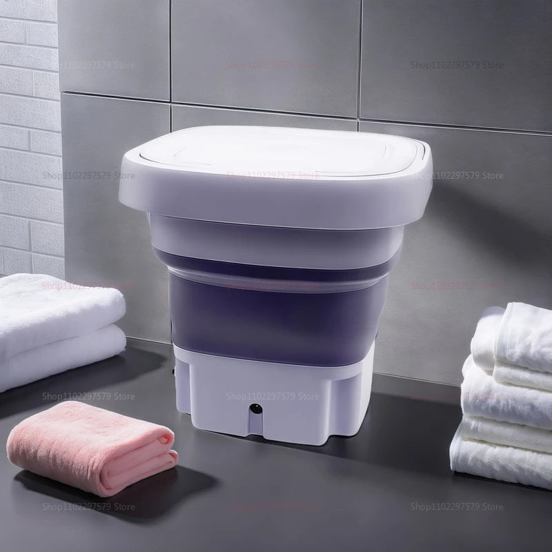 Lavadora Plegable Portátil 8L con Secador Giratorio
