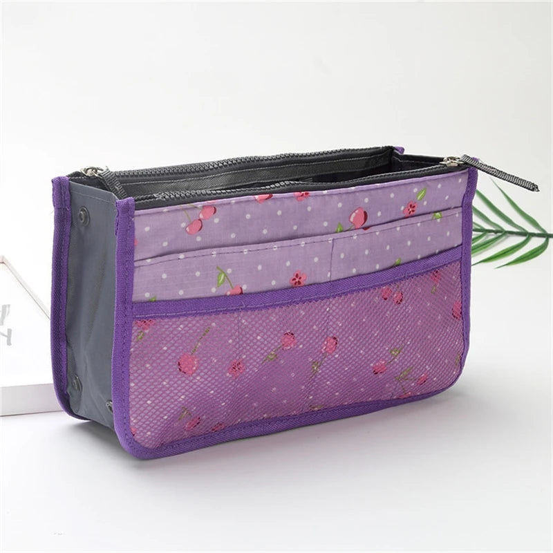 Bolsa organizadora de nailon – Neceser de viaje grande y ligero para maquillaje y cosméticos