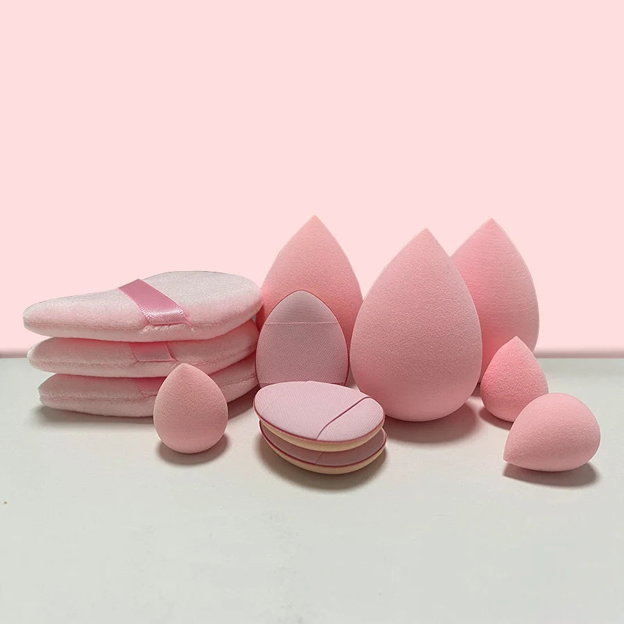 Set de Esponjas de Maquillaje 12 Piezas – Kit Completo para Principiantes y Profesionales