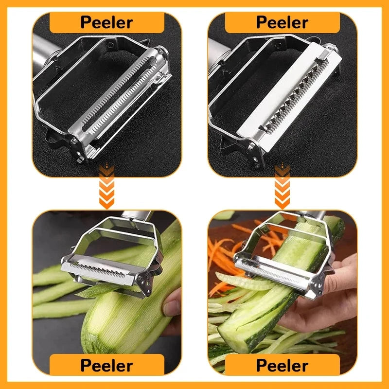Multifunction Fruit and Vegetable Peeler – Double Stainless Steel Head