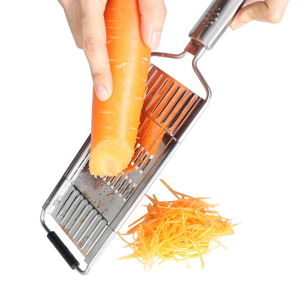 Portable Manual Vegetable Cutter – Multi-Purpose Stainless Steel Grater with Ergonomic Handle