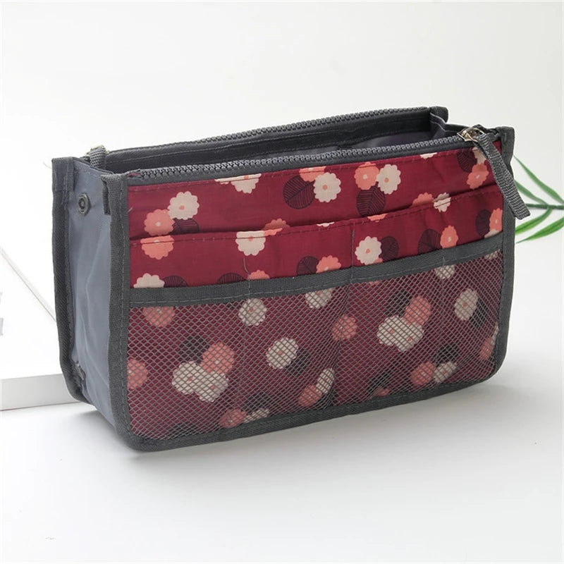 Bolsa organizadora de nailon – Neceser de viaje grande y ligero para maquillaje y cosméticos