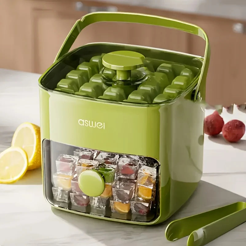 Máquina para hacer cubitos de hielo extragrande – Bandeja portátil de doble capa con liberación fácil, 48 cubitos
