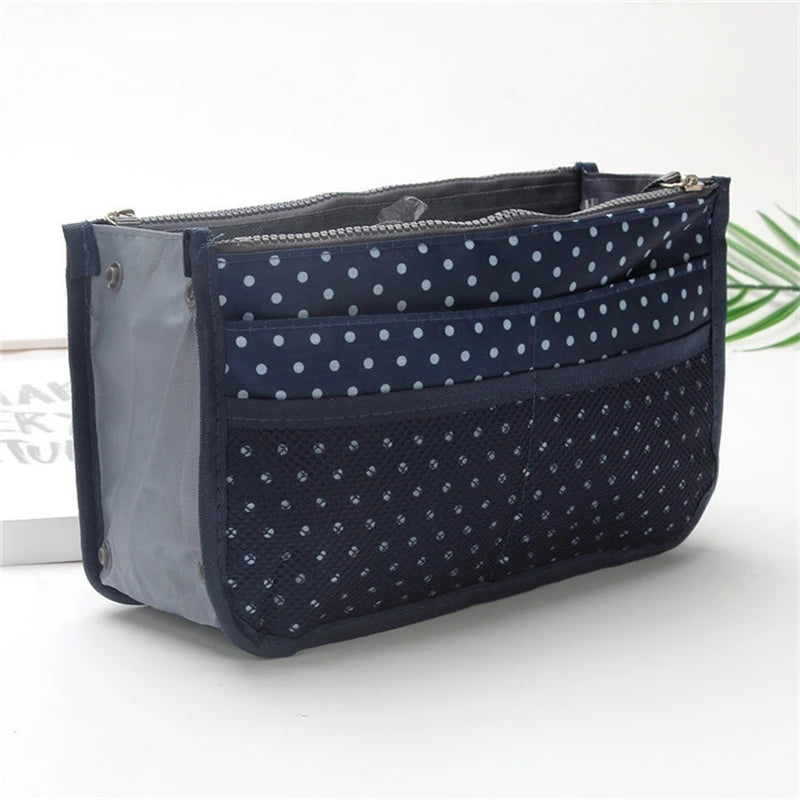 Bolsa organizadora de nailon – Neceser de viaje grande y ligero para maquillaje y cosméticos