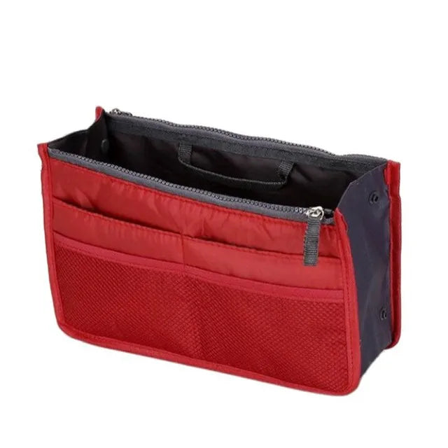 Bolsa organizadora de nailon – Neceser de viaje grande y ligero para maquillaje y cosméticos