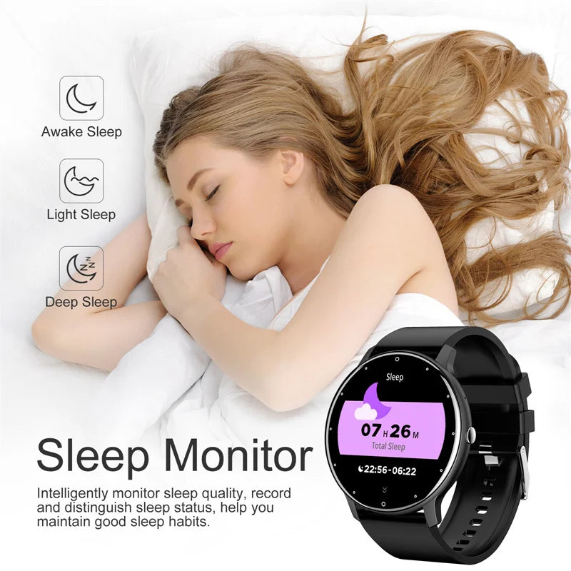Reloj Inteligente LIGE Hombre y Mujer con Llamadas Bluetooth, Monitor de Salud, Deportivo, Pantalla Táctil, Compatible con iOS y Android, Resistente al Agua IP67