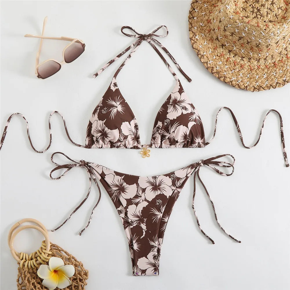 Bikini Floral-Sensualidad, estilo y ajuste perfecto