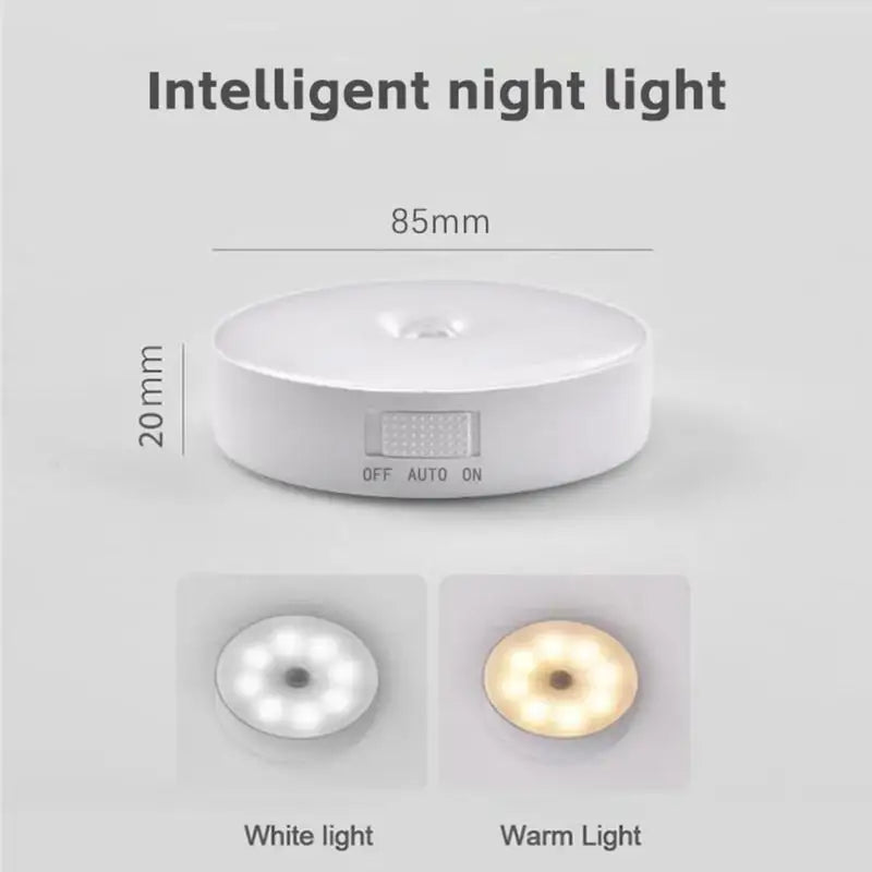 Smart LED Lamp with Motion Sensor – USB Rechargeable Night Light with Magnetic Suction