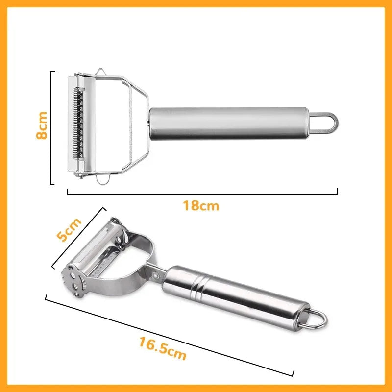 Multifunction Fruit and Vegetable Peeler – Double Stainless Steel Head