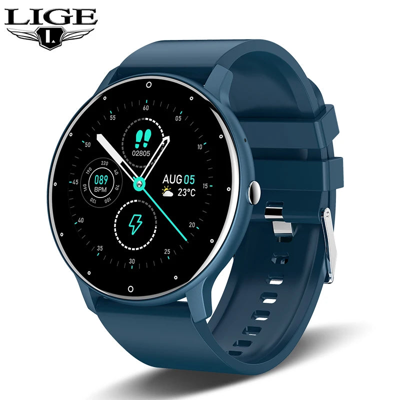 Reloj Inteligente LIGE Hombre y Mujer con Llamadas Bluetooth, Monitor de Salud, Deportivo, Pantalla Táctil, Compatible con iOS y Android, Resistente al Agua IP67