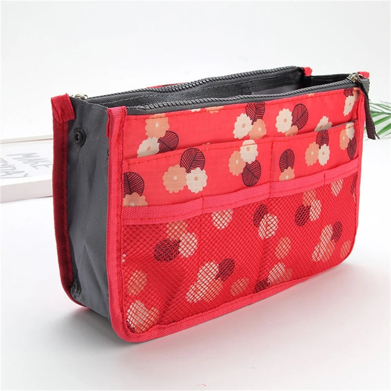 Bolsa organizadora de nailon – Neceser de viaje grande y ligero para maquillaje y cosméticos