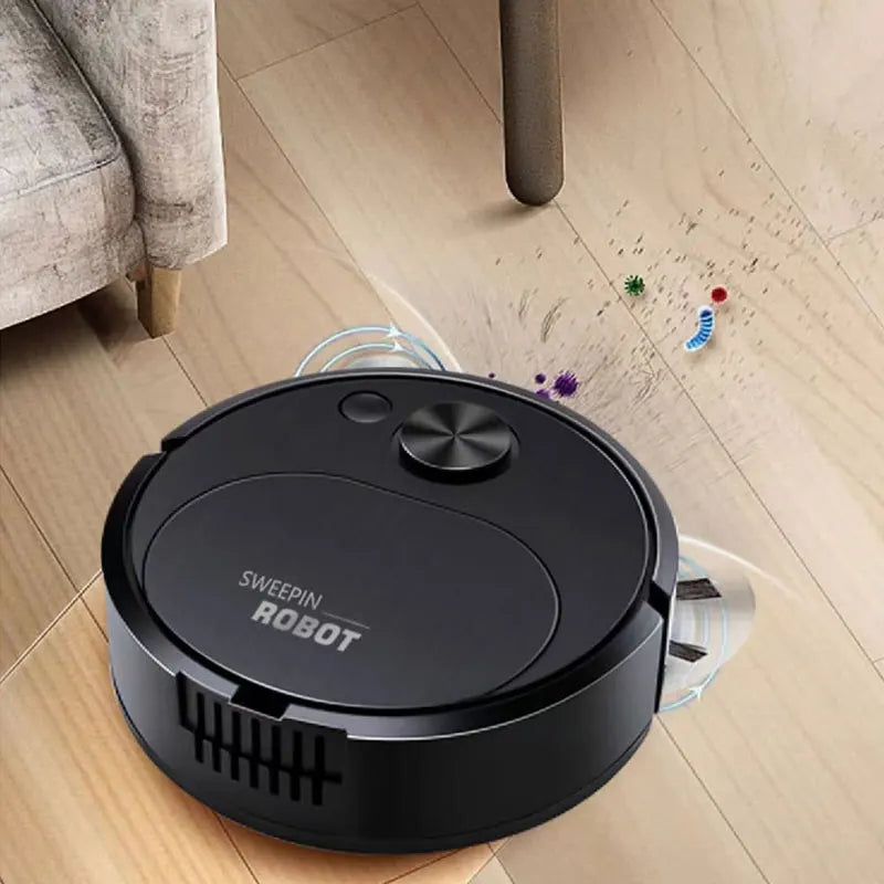 Robot aspirador inteligente 3 en 1 – Mini aspiradora inalámbrica recargable por USB, succión 1500Pa, ideal para el hogar y la oficina