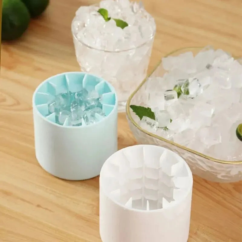 Molde de silicona para cubitos de hielo – Hielera redonda portátil para cócteles, whisky y bebidas