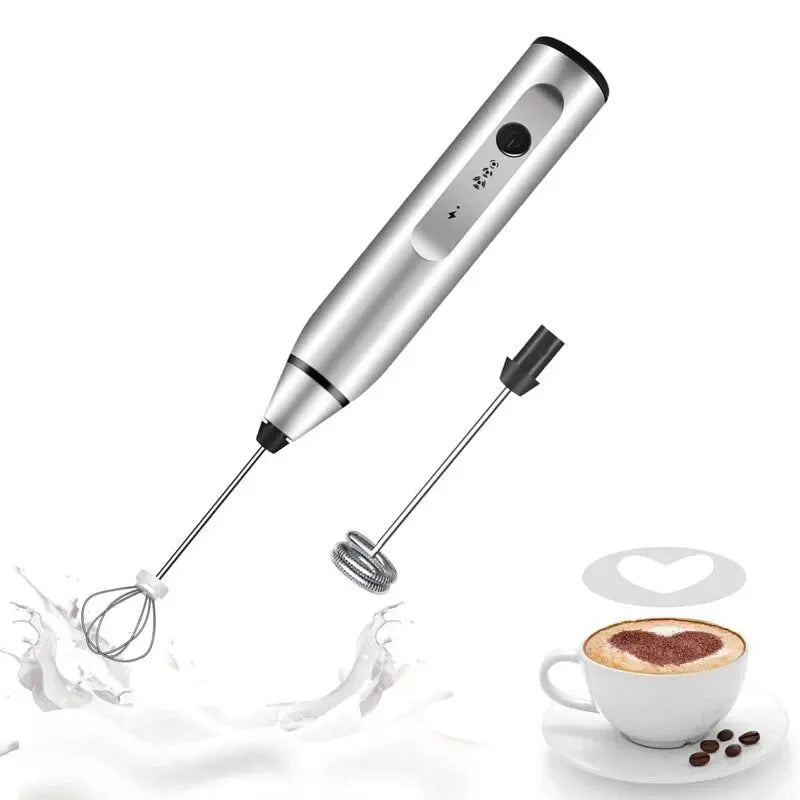 Portable USB Electric Milk Frother – Coffee, Cream, and Egg Whisk with 3 Modes