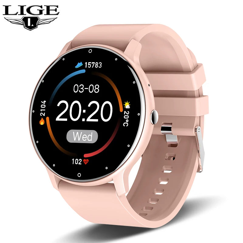 Reloj Inteligente LIGE Hombre y Mujer con Llamadas Bluetooth, Monitor de Salud, Deportivo, Pantalla Táctil, Compatible con iOS y Android, Resistente al Agua IP67