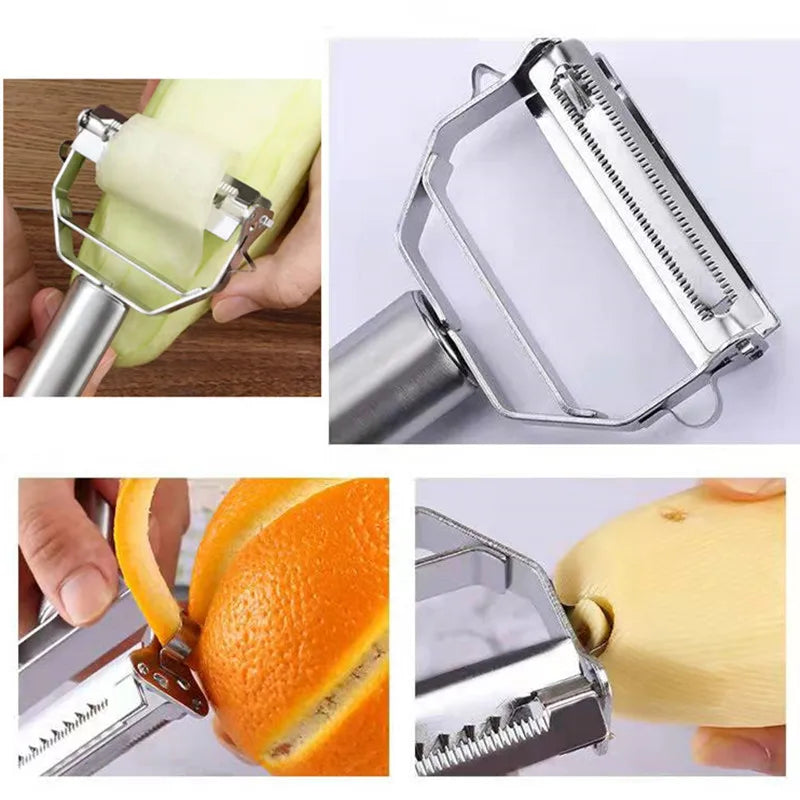 Multifunction Fruit and Vegetable Peeler – Double Stainless Steel Head