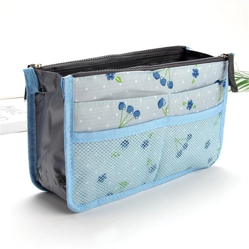 Bolsa organizadora de nailon – Neceser de viaje grande y ligero para maquillaje y cosméticos