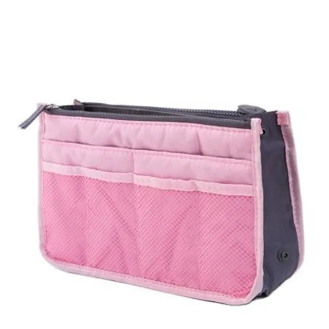 Bolsa organizadora de nailon – Neceser de viaje grande y ligero para maquillaje y cosméticos