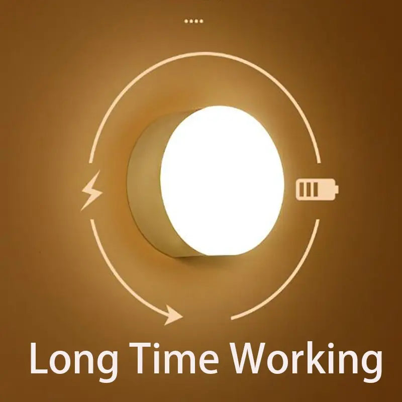Smart LED Lamp with Motion Sensor – USB Rechargeable Night Light with Magnetic Suction