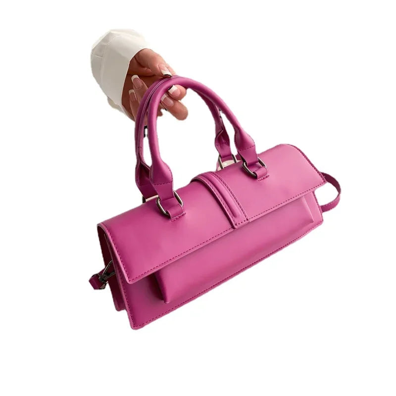 Bolso cruzado de piel sintética para mujer – Bandolera elegante con cremallera de alta calidad