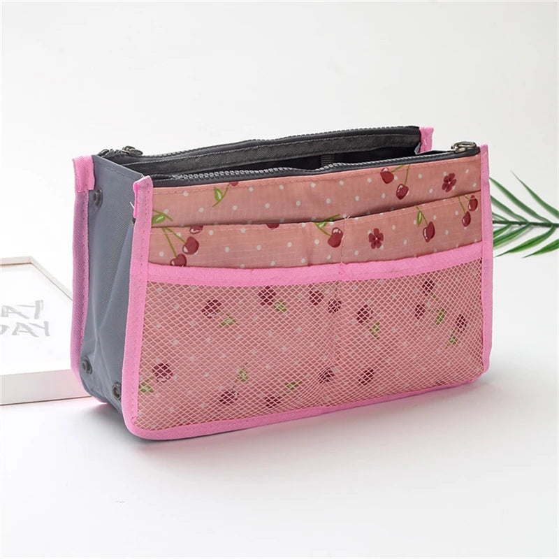 Bolsa organizadora de nailon – Neceser de viaje grande y ligero para maquillaje y cosméticos