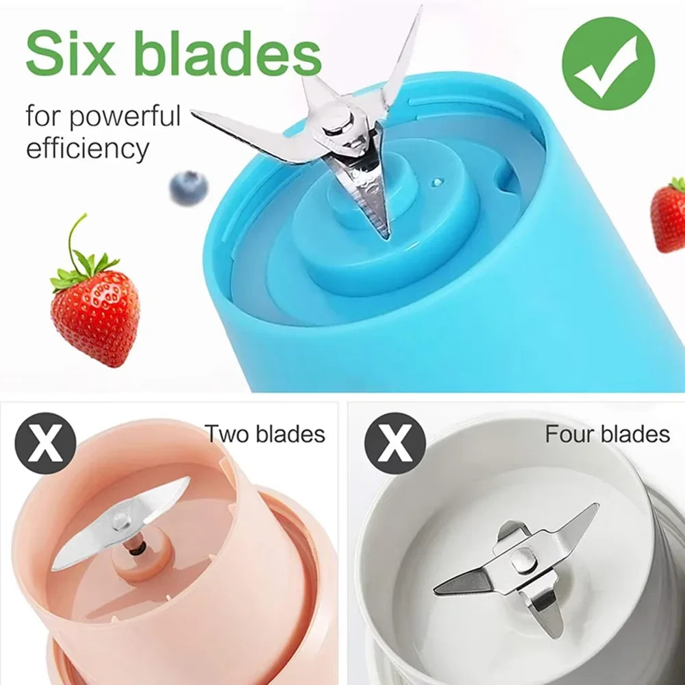 Mini exprimidor eléctrico portátil USB – Licuadora recargable para jugos, batidos, frutas y smoothies