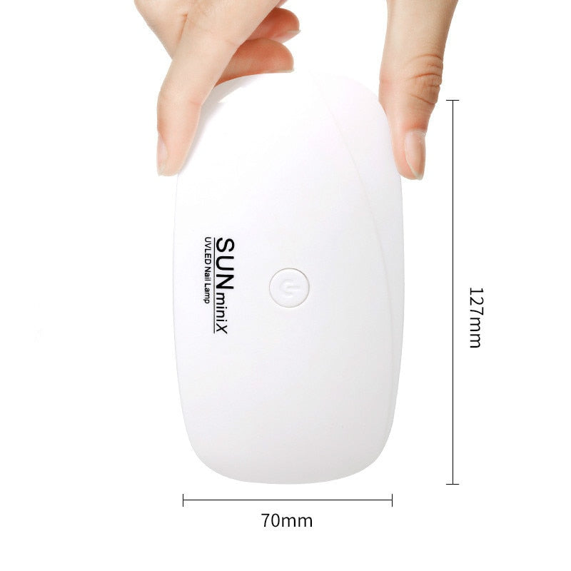 Mini lámpara de uñas LED UV. Secador de uñas USB portátil de 6 W. Herramienta de manicura LED de curado de esmalte