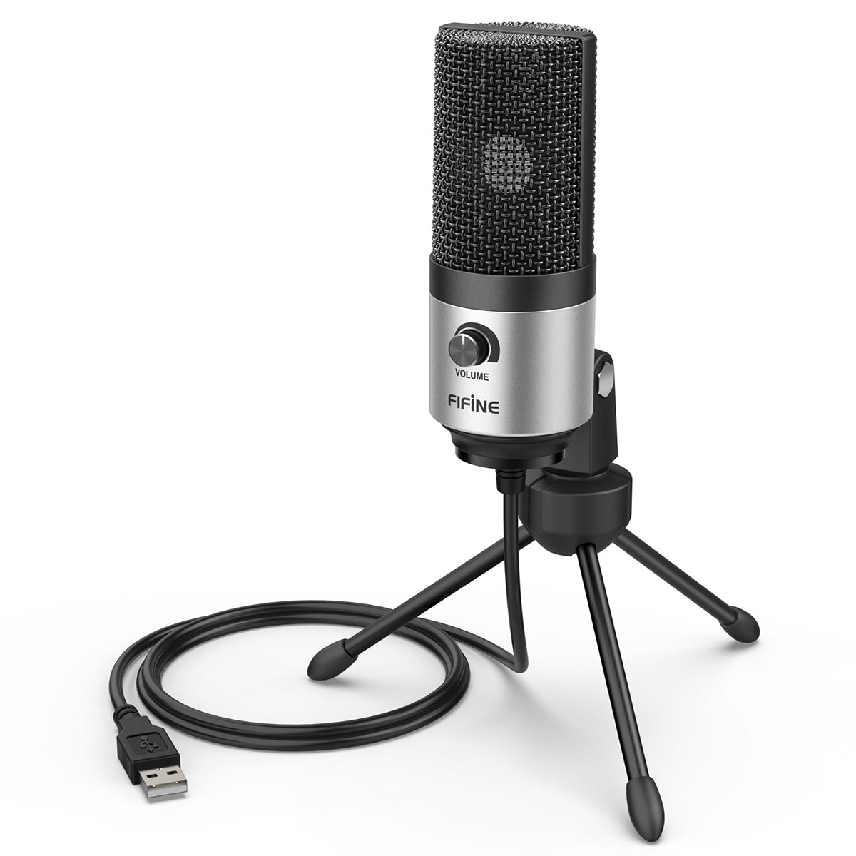 Micrófono de grabación de condensador USB de Metal para ordenador portátil, Windows, estudio cardioide, grabación de voces