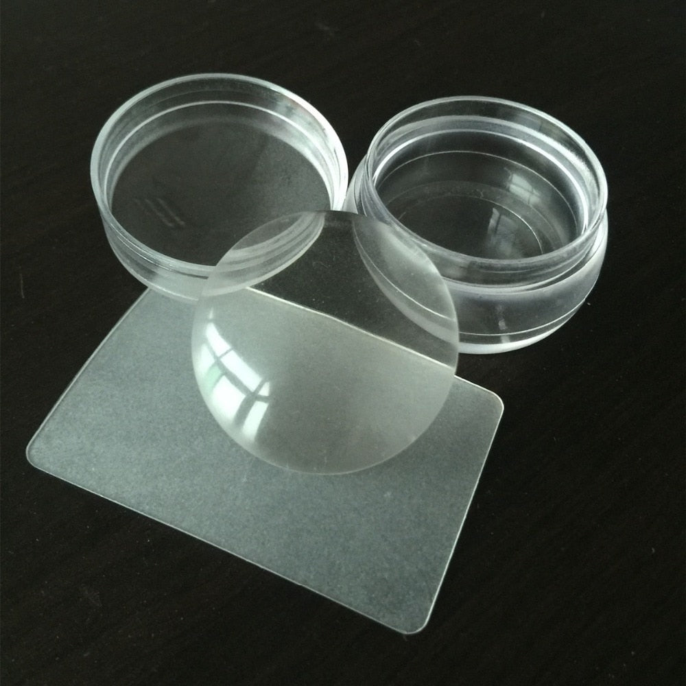 Estampador de uñas de silicona transparente