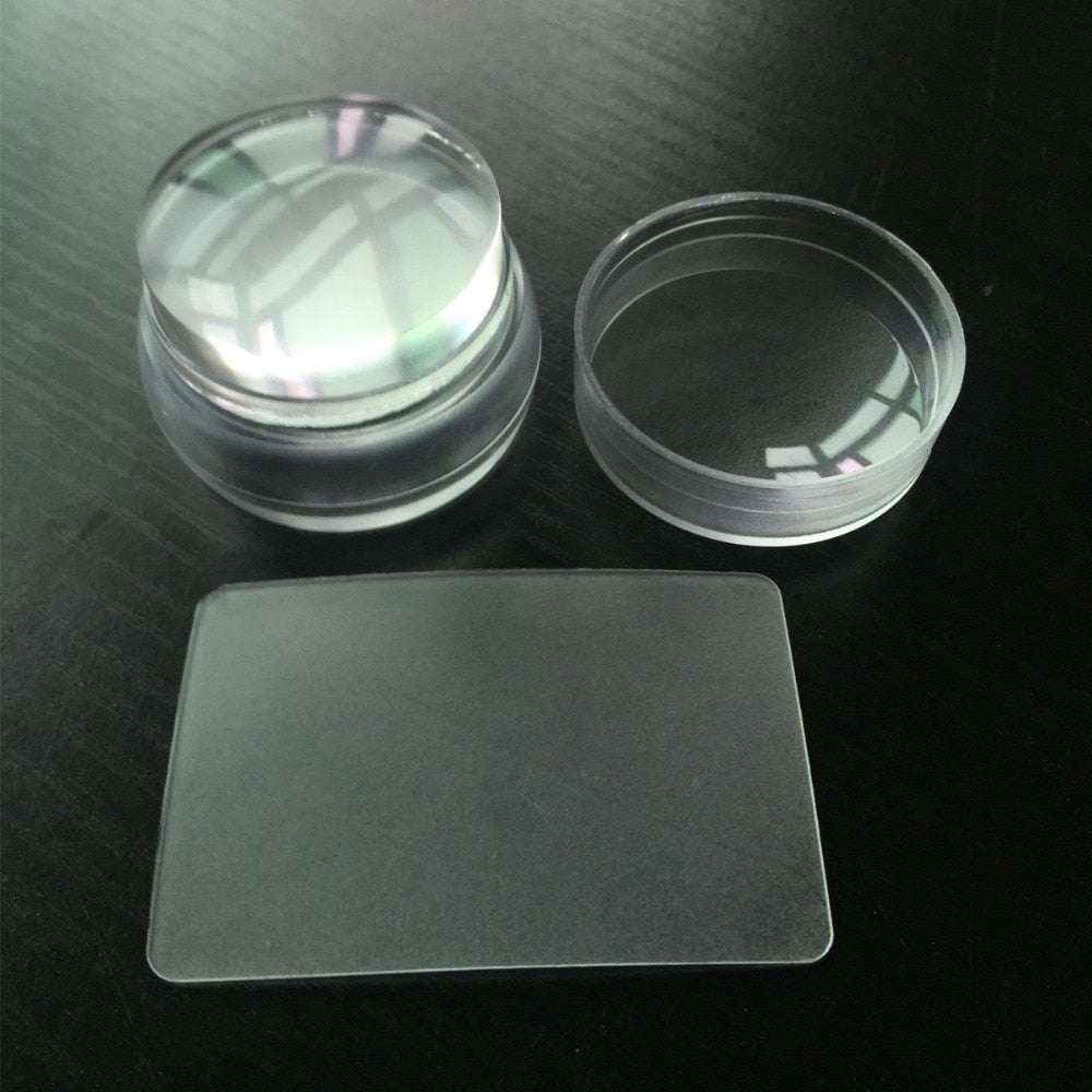 Estampador de uñas de silicona transparente