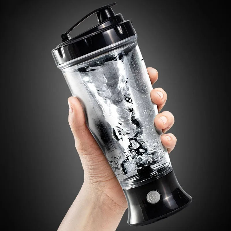 Taza coctelera eléctrica portátil – Botella autoagitadora para café, proteínas y batidos