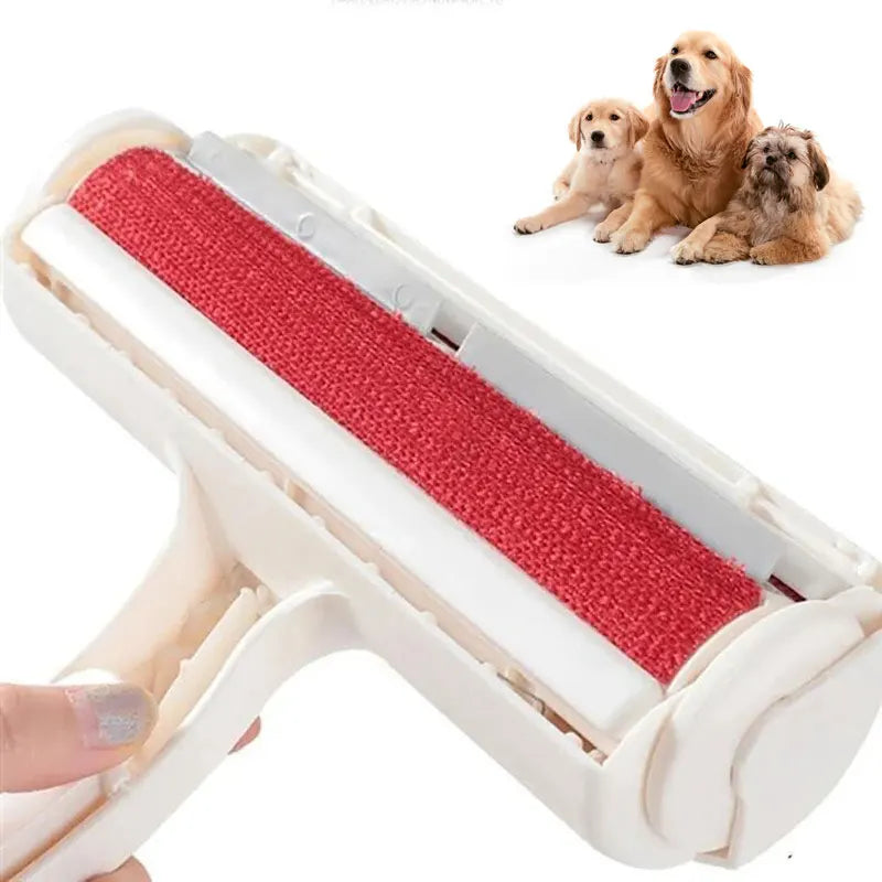 Pet Hair Remover Roller - Self-Cleaning &amp; Reusable - Say goodbye to hair on sofas, beds, and carpets!