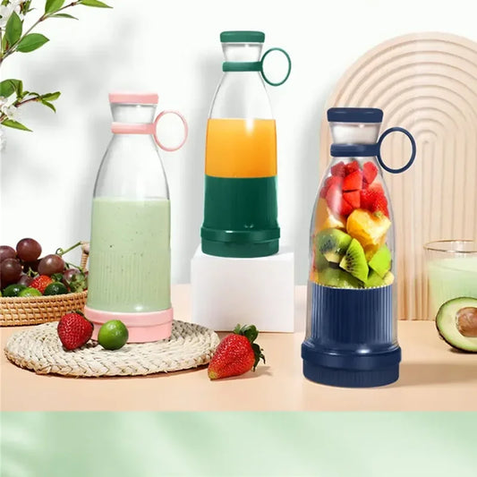 Mini Portable Electric Blender – USB Juicer Cup with 6 Stainless Steel Blades for Smoothies and Fresh Juices