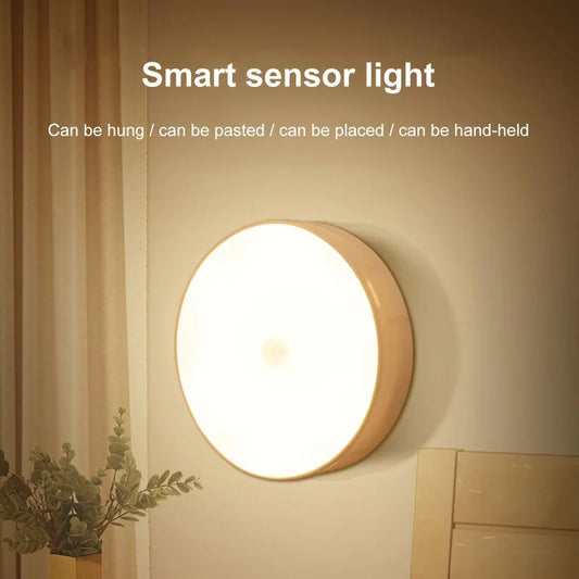 Smart LED Lamp with Motion Sensor – USB Rechargeable Night Light with Magnetic Suction