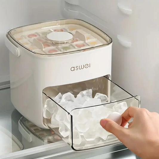 Máquina para hacer cubitos de hielo extragrande – Bandeja portátil de doble capa con liberación fácil, 48 cubitos