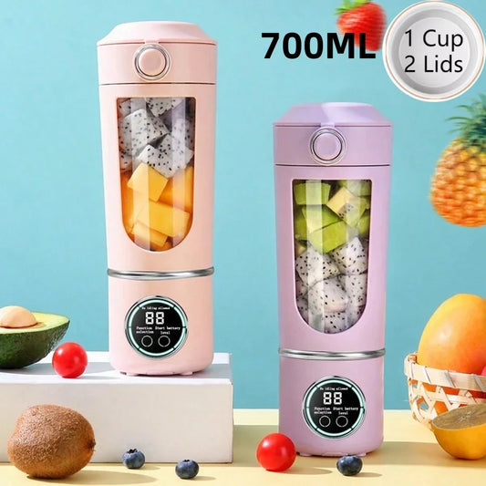 Licuadora portátil 700ML – 12 cuchillas de acero inoxidable, 2 en 1 batidora y exprimidor, varios colores