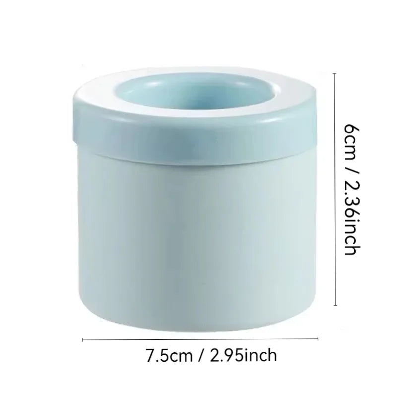 Molde de silicona para cubitos de hielo – Hielera redonda portátil para cócteles, whisky y bebidas